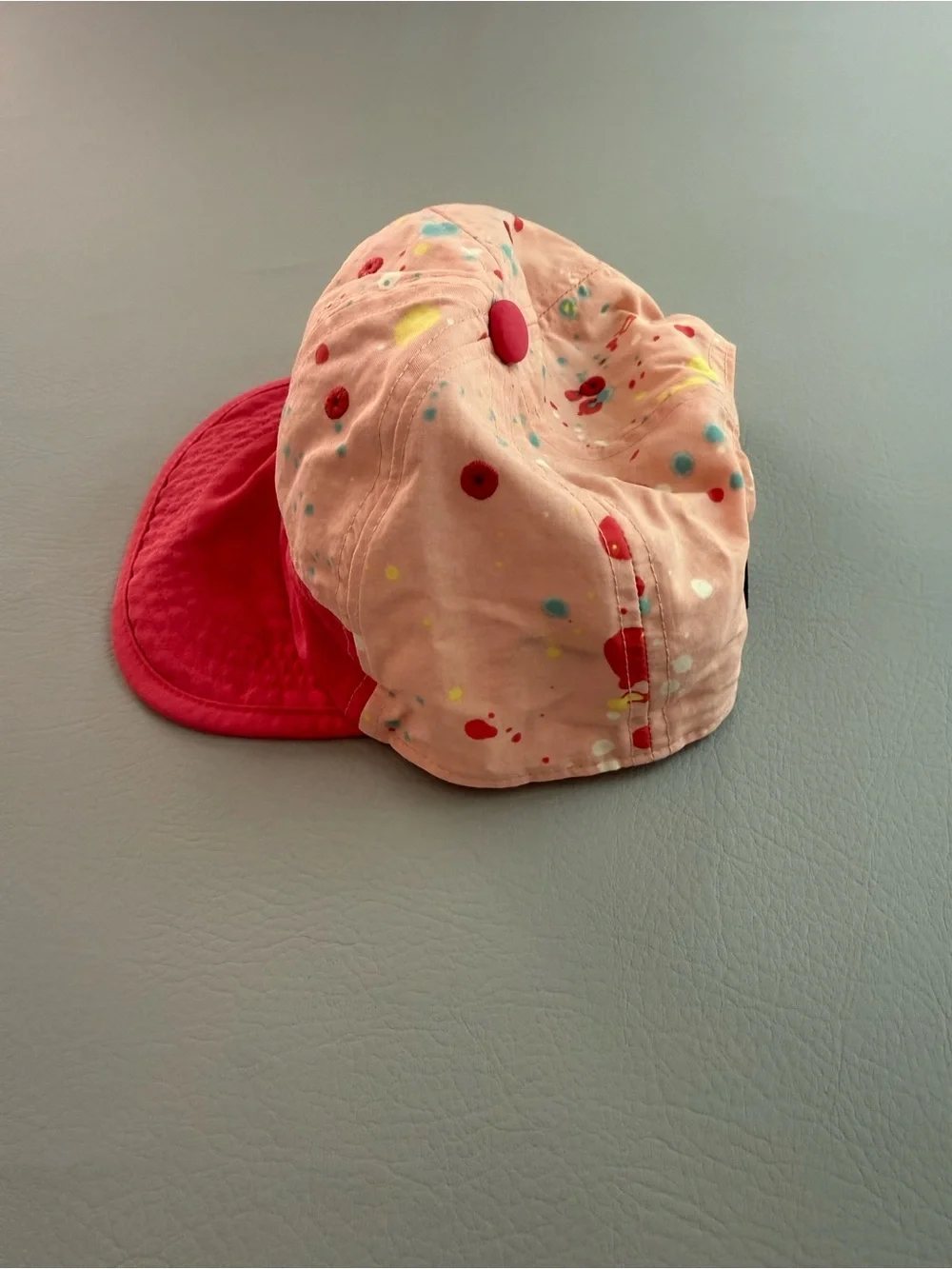 Patagonia Girls Nylon Ball Cap Hat Pink Splatter 5T - Light weight quick dry